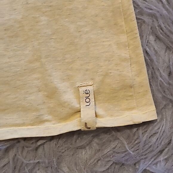 Lole womens light yellow cotton‎ stretch tank top with button neck size large - Picture 6 of 6